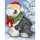 YI яркий полная выкладка бриллиантовый рисунок Рождество 5D сделай сам: новое поступление собаки, с анималистическим принтом, украшения для дома