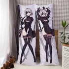 Наволочка для обнимающей подушки Nier: Automata 2B YoRHa 2A 9S Dakimakura, наволочка для всего тела, домашнее постельное белье, подарок