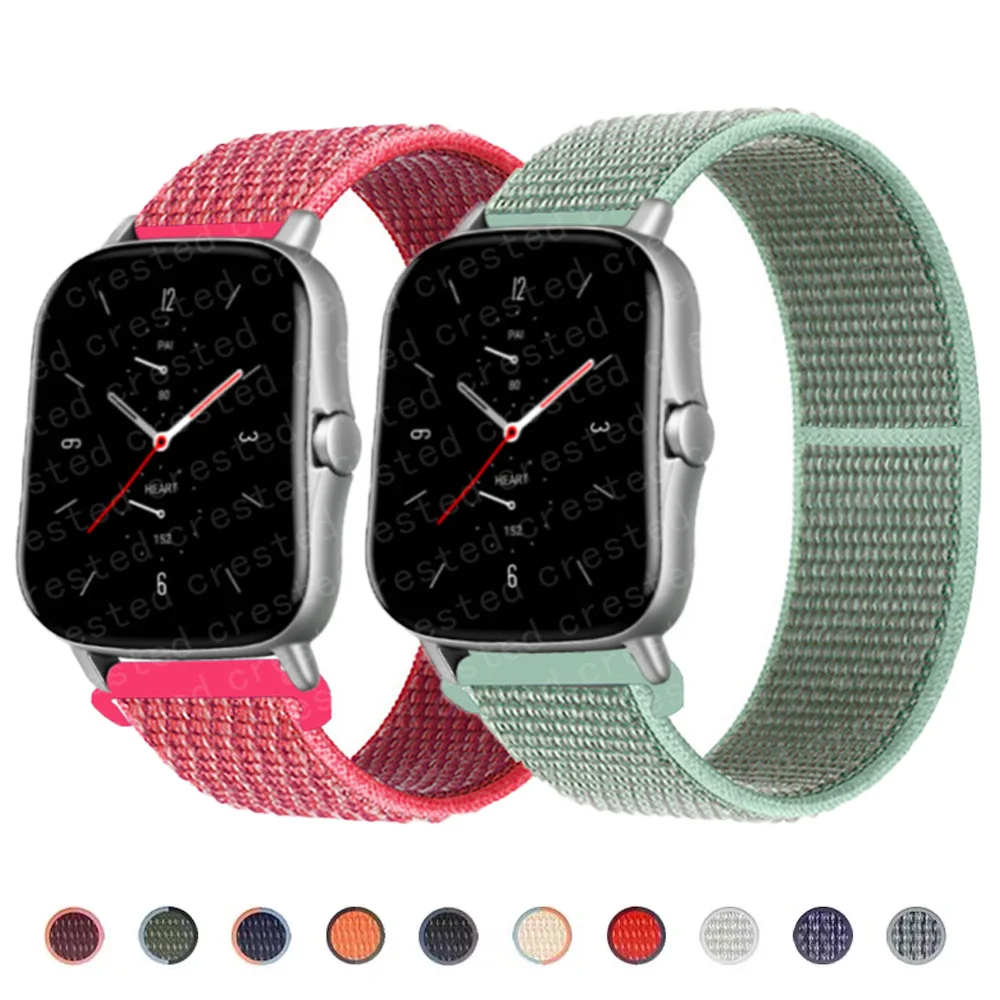 Ремешок для часов Amazfit GTS/2/2e/GTS2 Mini/GTR 42 мм/47 мм/GTR2/2e/strato нейлоновый браслет ремешок bip