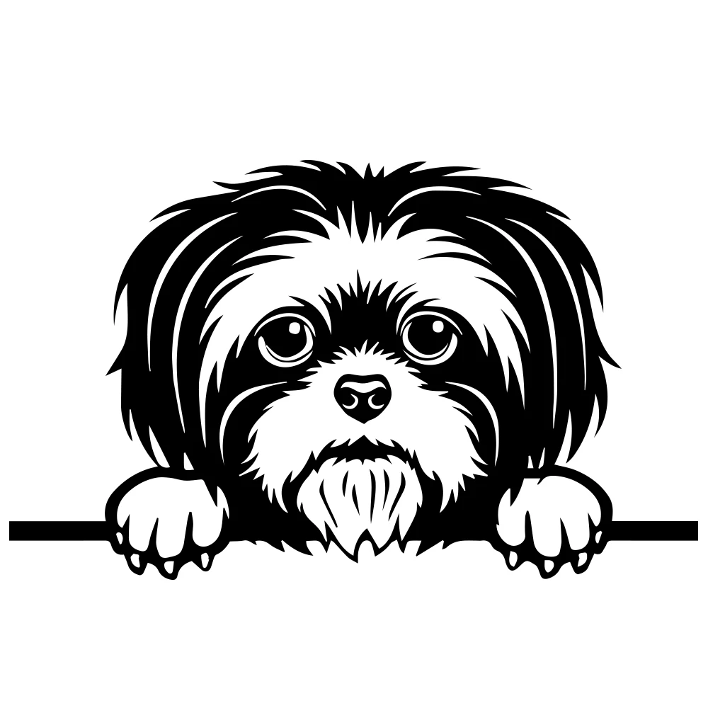 

Personality Funny Shih Tzu Dog Car Stickers Vinyl Creative Cute Motorcycle Accessories Car Styling Decoration Decals PVC16x10cm