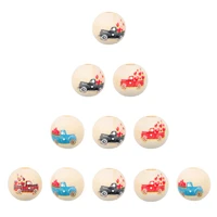 100pcs valentines day delicate pattern wood beads lovely wooden bead diy accessory