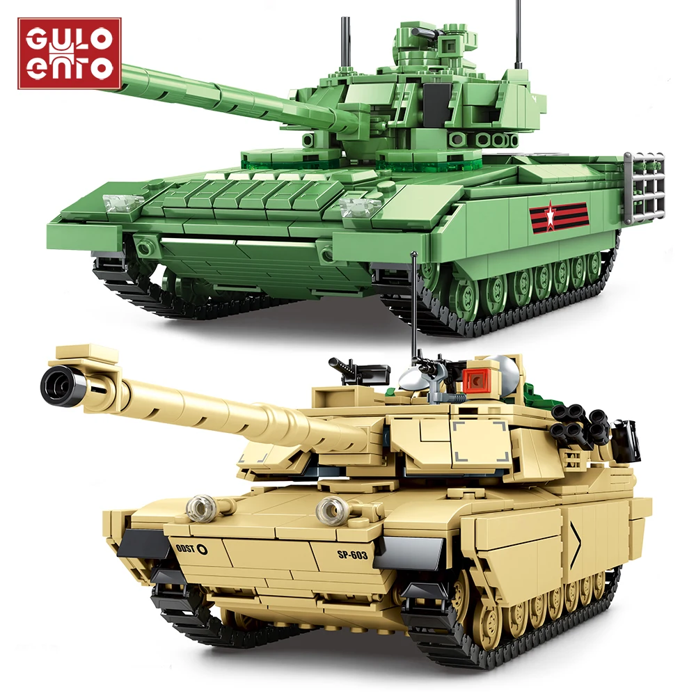 

Военная серия основной боевой танк строительные блоки M1A2 Abrams T-14 ARMATA тяжелый танк город армия детские игрушки подарки для детей