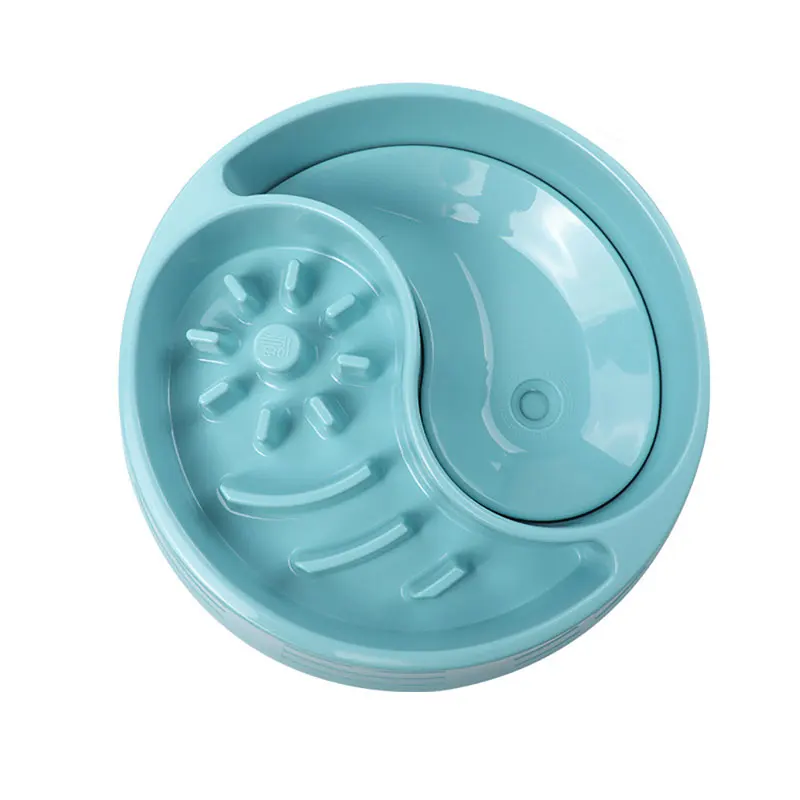 

2021 new 2 in 1 pet bowl Anti Choke dish and slow water feeder dog bowl insert anti- gulping pet bowl dog