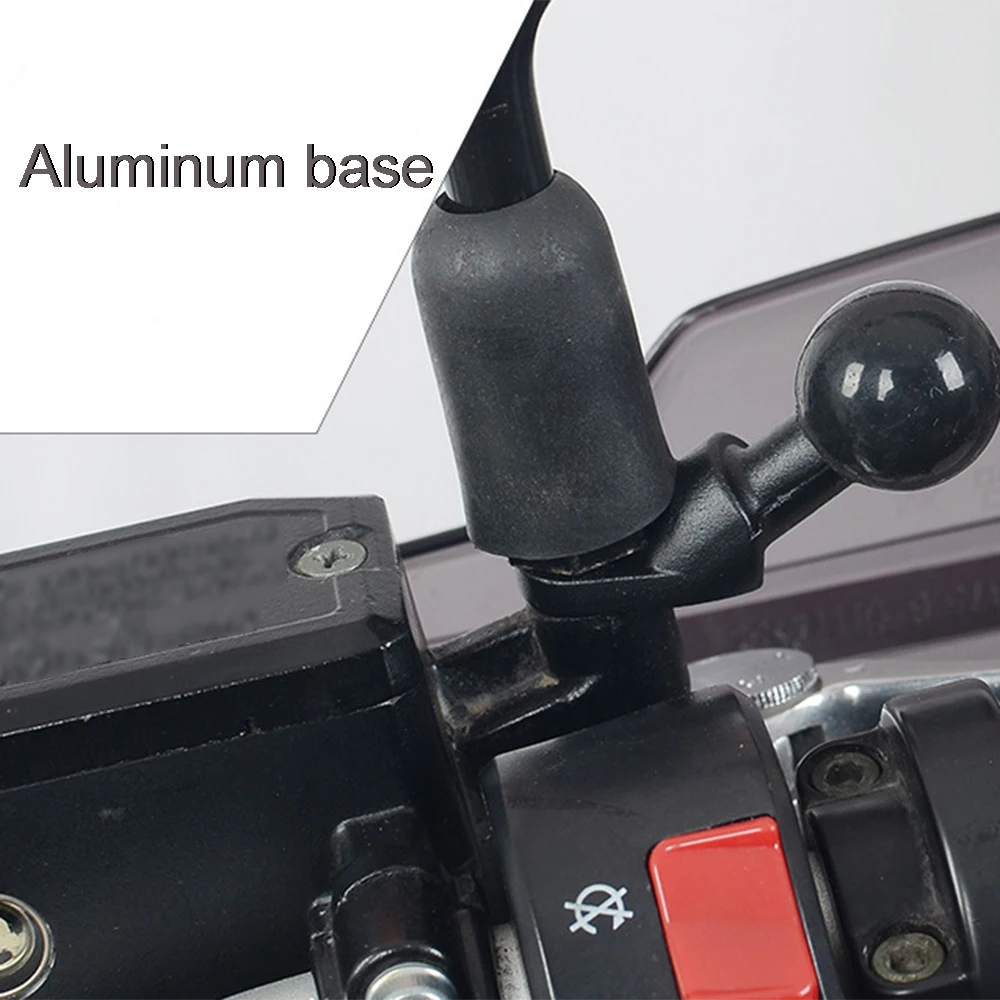 

Motorcycle Angled Base With 10mm Hole 1'' Inch Ball Head Adapter Work For RAM Mounts Camera Smartphone