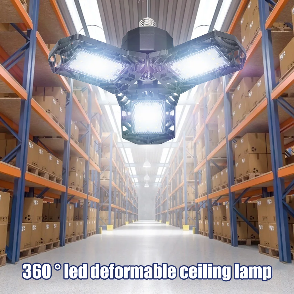 60W E27 LED Garage Light AC85-265V 6000LM High Bay Industrial Lamp for Ceiling Indoor Lighting Workshop Supplies | Лампы и освещение