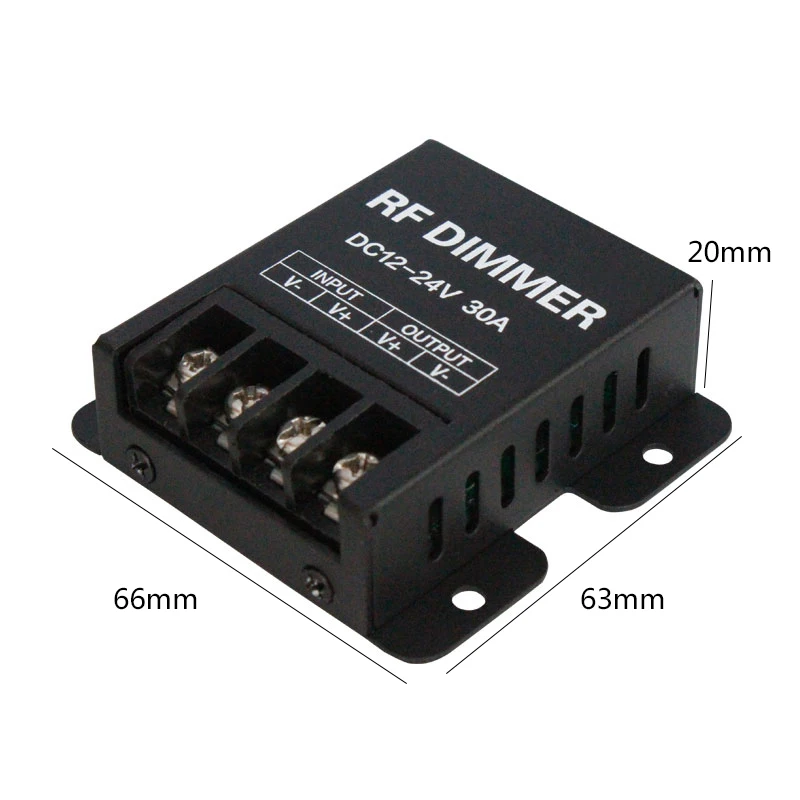 12V RF светодиодный диммер Беспроводная яркость 3 клавиши пульт дистанционного