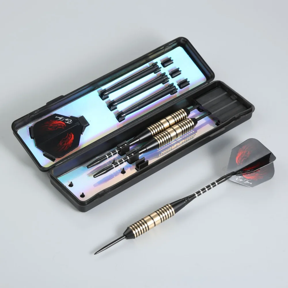 3 шт./компл. 26 г латунь Сталь дротики с игольчатым наконечником в комплекте чехол