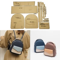 handmade leather ladies shoulder bag casual backpack sewing pattern hard kraft paper mold template 21cm24cm10cm