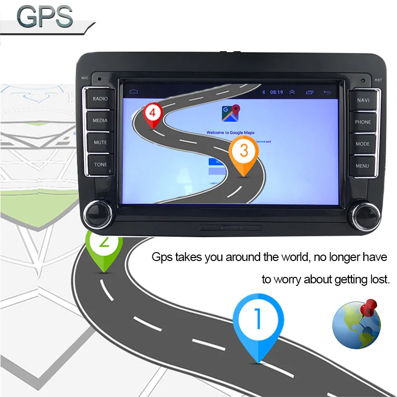 2 Din 7 дюймов Android 8 1 стерео для Volkswagen/Golf/Polo/Tiguan/Passat/SEAT/leon/Skoda/Octavia автомобильный Радио