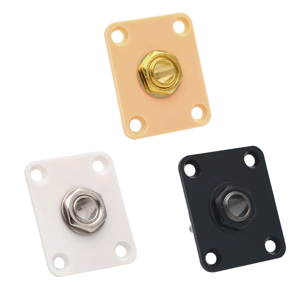 

Square Electric Guitar Output Jack Socket Plate for Replacement 3 Colors