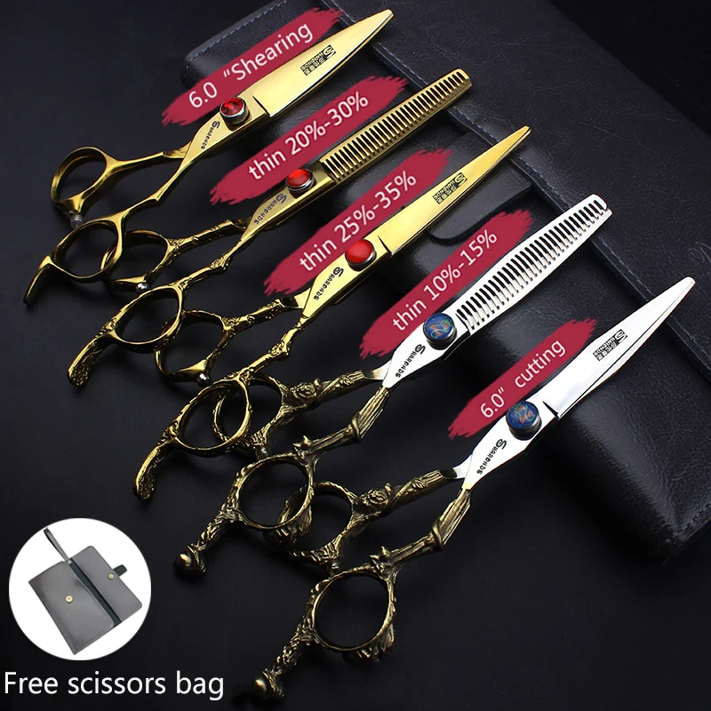 

Professional Hairdressing Scissors Set Hair Salon Hairstyle Special Thinning Shear Flat Shear Japanese-style Willow Shears