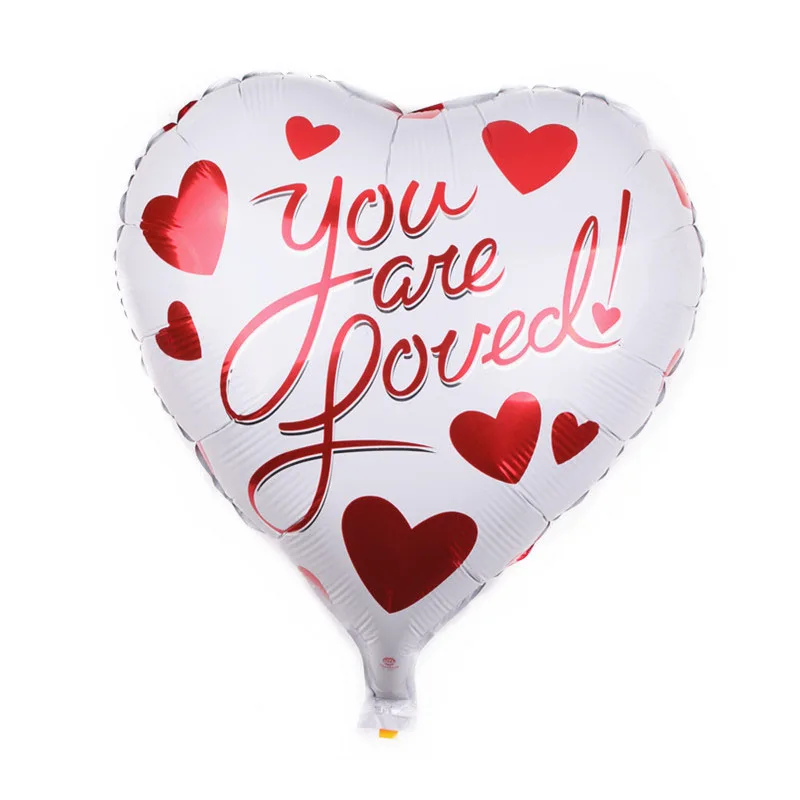 F06 1 шт 18 дюймов в форме сердца I Love You фольгированные шары сердце Свадьба День святого Валентина гелиевый воздушный шар Globos вечерние украшения - Цвет: F06