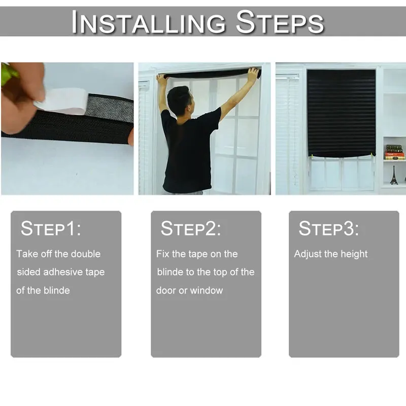 Плиссированная оконная штора дешевая клейкая шторка жалюзи и оттенки