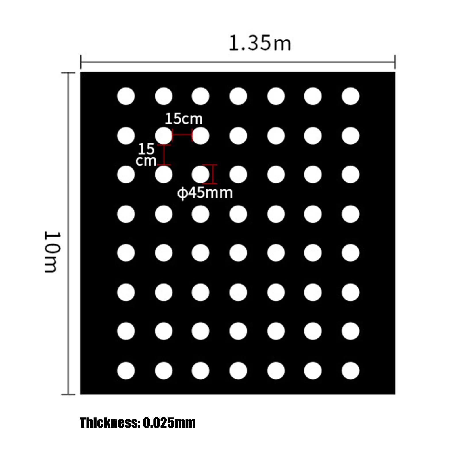

Plastic Perforated Mulch PE Agricultural Insulation Perforated Film