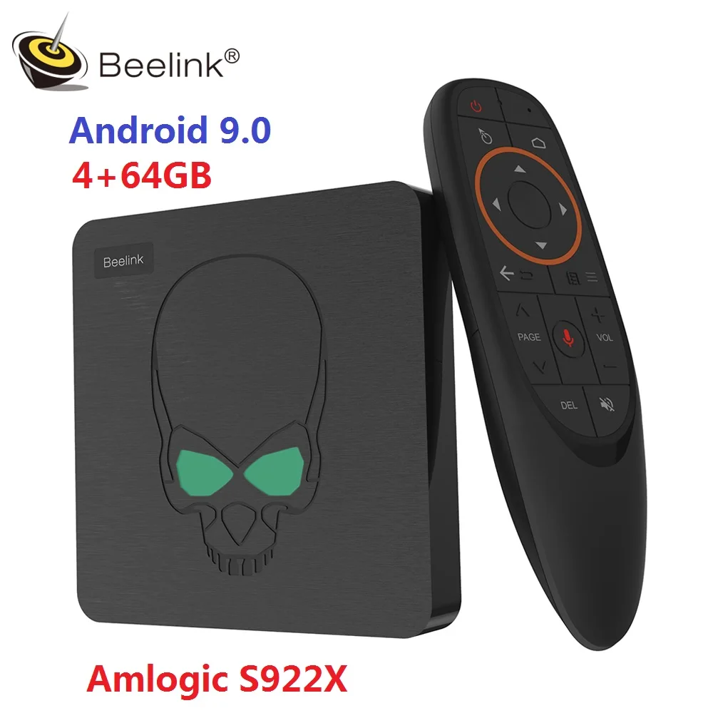 ТВ приставка Beelink GT King Android 9 0 процессор Amlogic S922X шестиядерный G52 MP6 Graphics 4 Гб LPDDR4 64