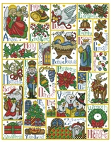 zz mm counted cross stitch kit dw 5458 christmas alphabet abc handmade needlework for embroidery 14ct cross stitch