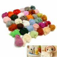 108g mix 36 colors merino felting wool tops soft roving wool fibre for needle felting wet felting diy doll needlework