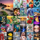 термомозаика алмазная вышивка Алмазная 5D картина сделай сам, Набор для вышивки крестиком с изображением пейзажа, цветов, собаки, полная выкладка, мозаика для декора Стразы