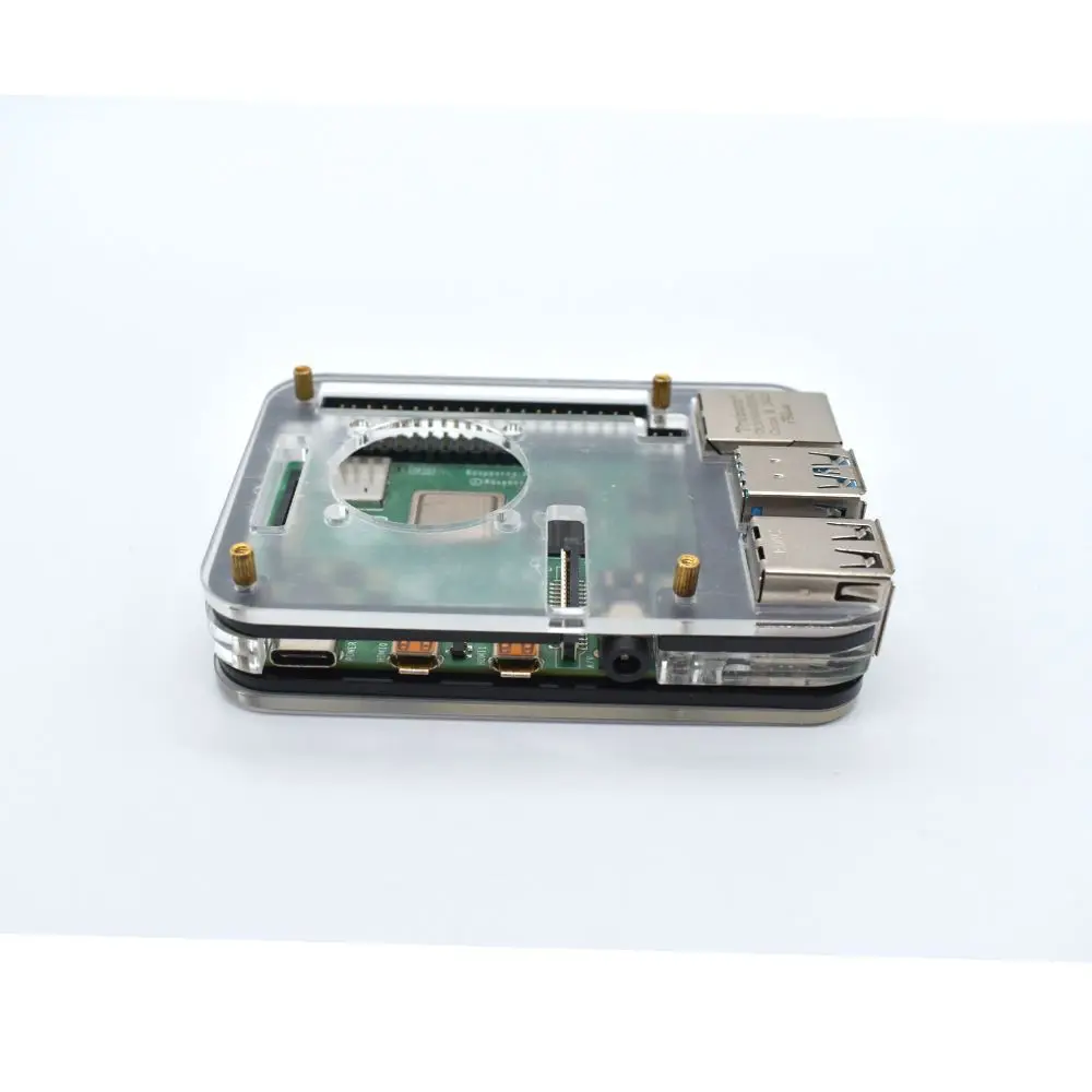 

Custom Alec Materials New Fashion Transparent Raspberry Pi 4 Case With Fan