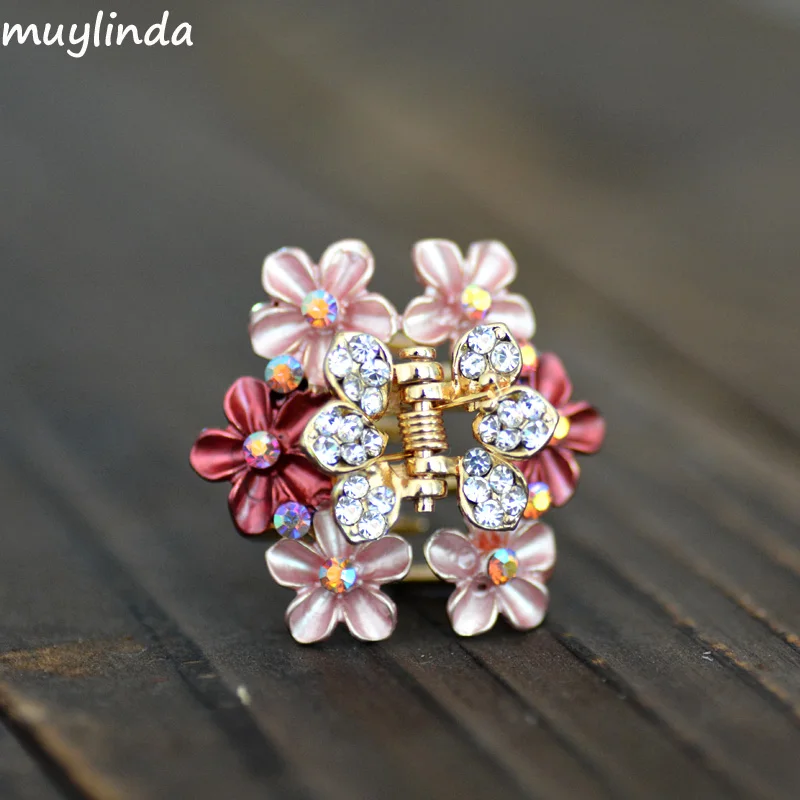Заколка для волос в стиле ретро с изображением цветов|fashion hair jewelry|hair jewelryrhinestone clips