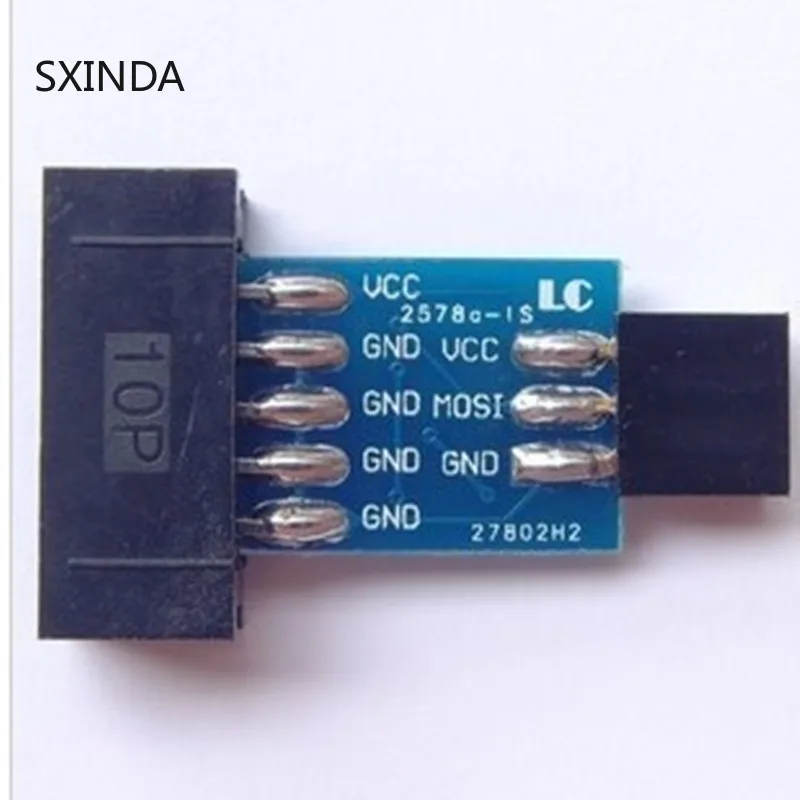 Плата адаптера с 10Pin на 6 Pin + USB программатор USBASP USBISP AVR ATMEGA8 ATMEGA128 ATtiny/PWM модуль