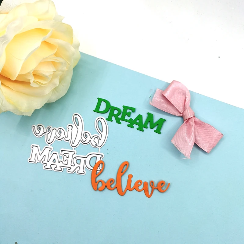 Julyarts Word Die Dream металлические штампы трафареты для сделай сам
