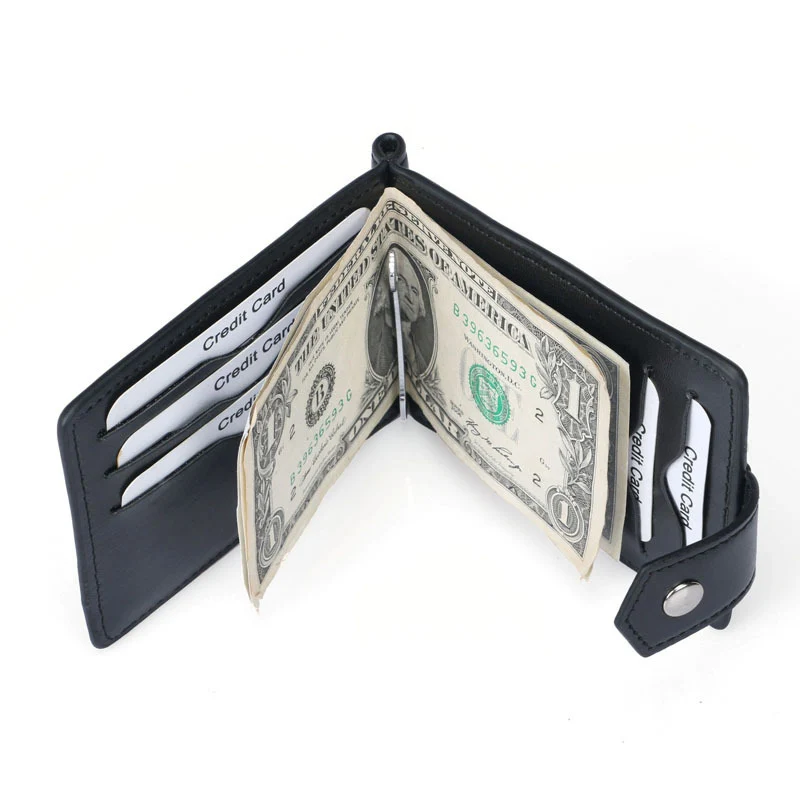 Новый Повседневный маленький мужской кожаный бумажник с монетницей зажим для