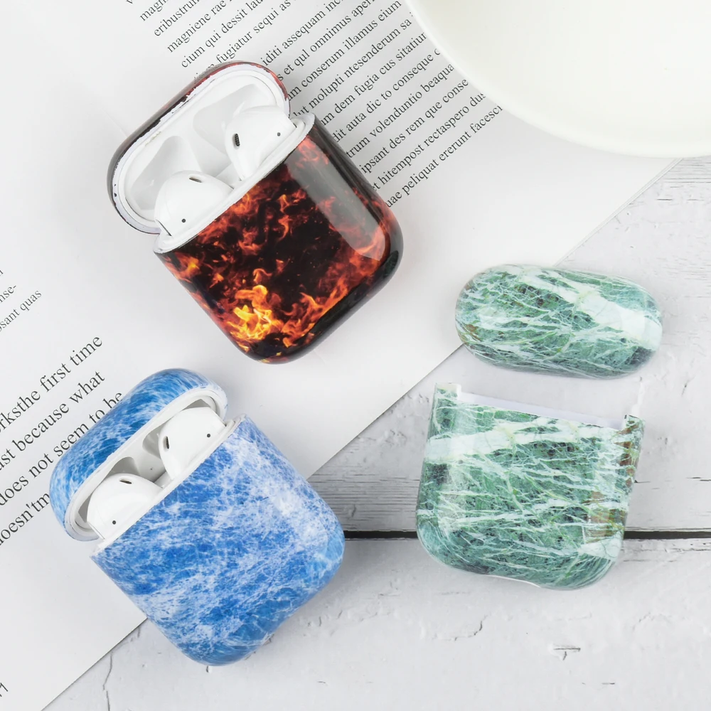 Чехол для airpods мраморный узор чехол наушников Apple Airpods 2 1 airpords air pods телефона |