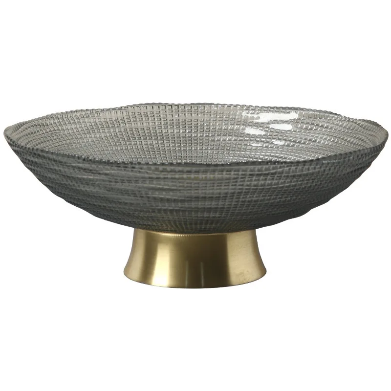 

Nordic Style Modern Creative Glass Fruit Tray Living Room Tea Table Metal Water Fruit Basket For Kitchen Decoration Fruit Bowl