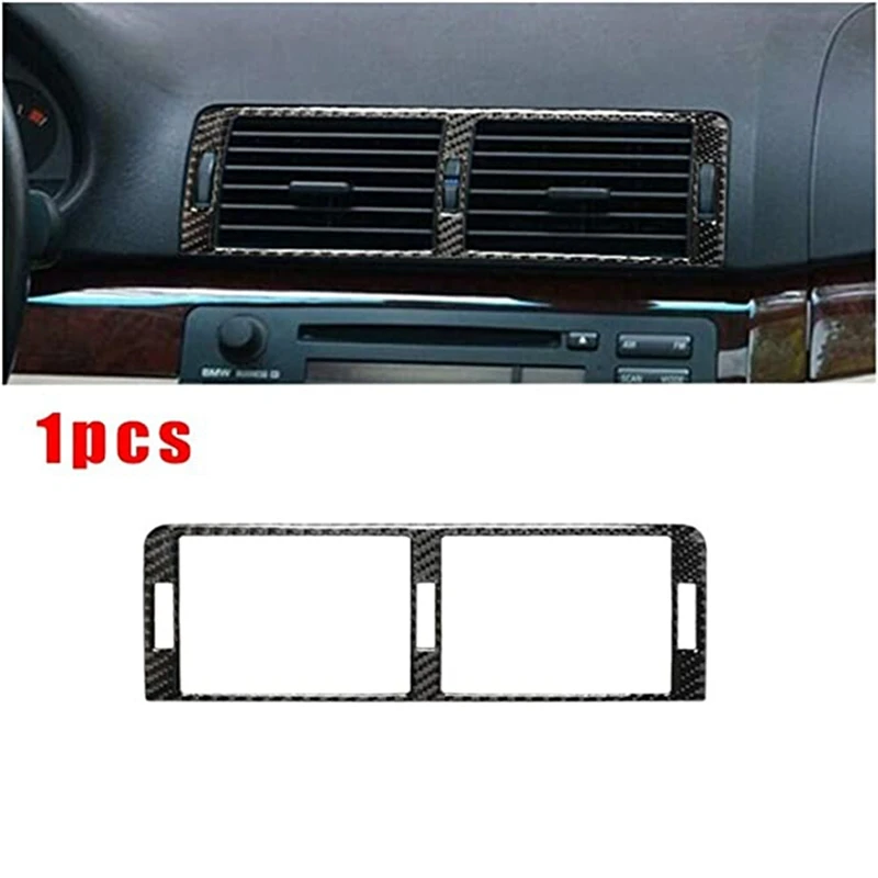 

1Pc Air Vent Trim Auto Carbon Fiber Console Air Vent Sticker Trim for -BMW 3 Series E46 98-05