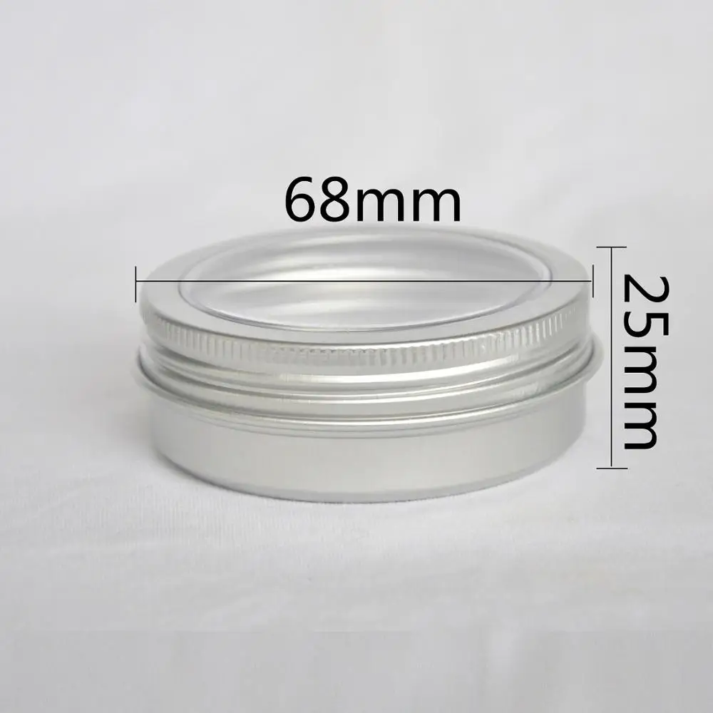 Банка из серебристого алюминия для ухода за кожей ногтей 60 г|jar tool|packaging cakejar light |