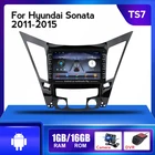 Автомагнитола на Android, навигация, GPS-плеер для Hyundai Sonata 6 YF 2009 - 2014 2015, 2 Din, DVD, QLED 1280*720, аудиоголовное устройство