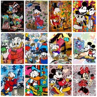5d diamond painting disney cartoon uncle scrooge donald duck mickey comic poster embroidery cross stitch mosaic drill home decor