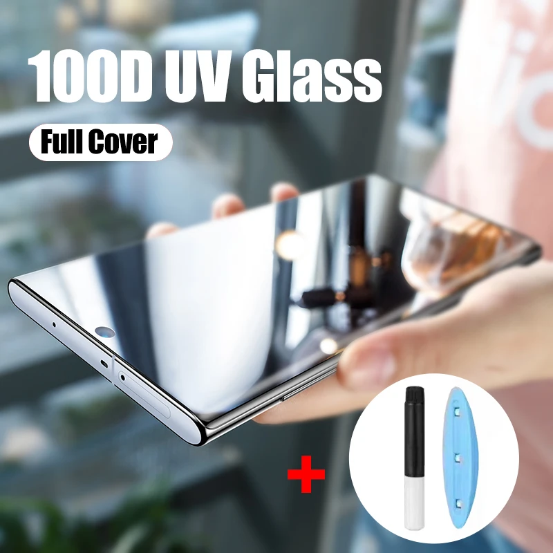 

UV Tempered Glass For Huawei P30 Pro P20 Lite Screen Protector For Huawei Mate20 30 Pro Lite P40 Full Cover Liquid Protection