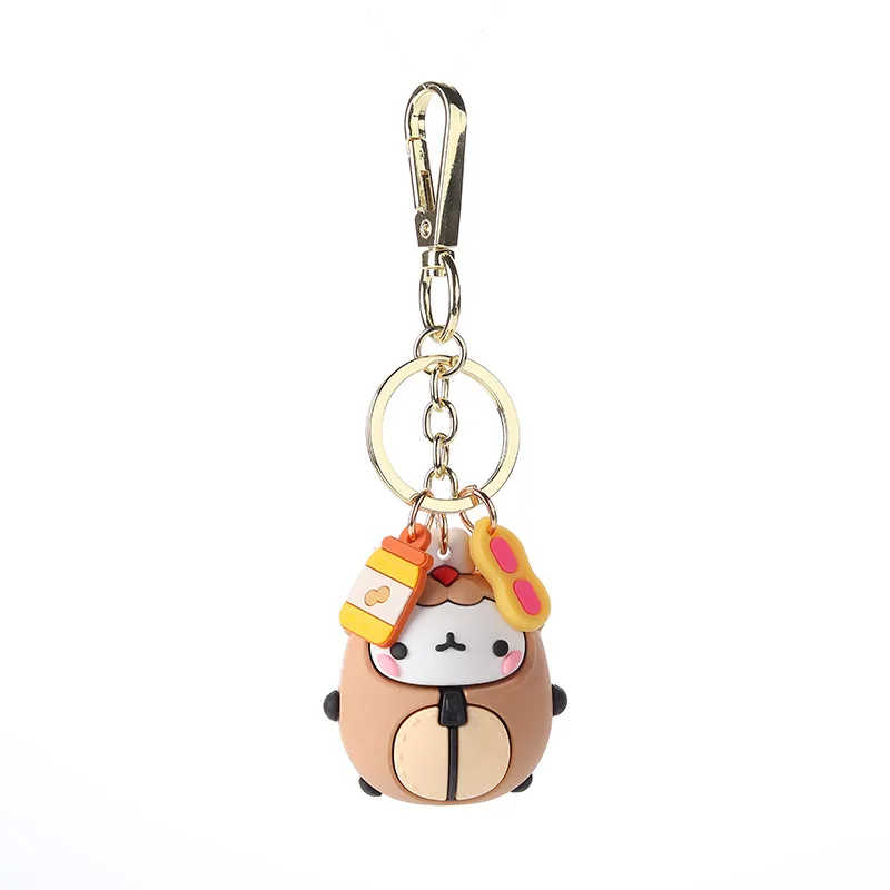 

Molang Rabbit Keychains Cartoon Cute Lovely Molang Bunny Car Key Chain Women Bag Pendant Keyring Gifts Student Lovers Charm Gift