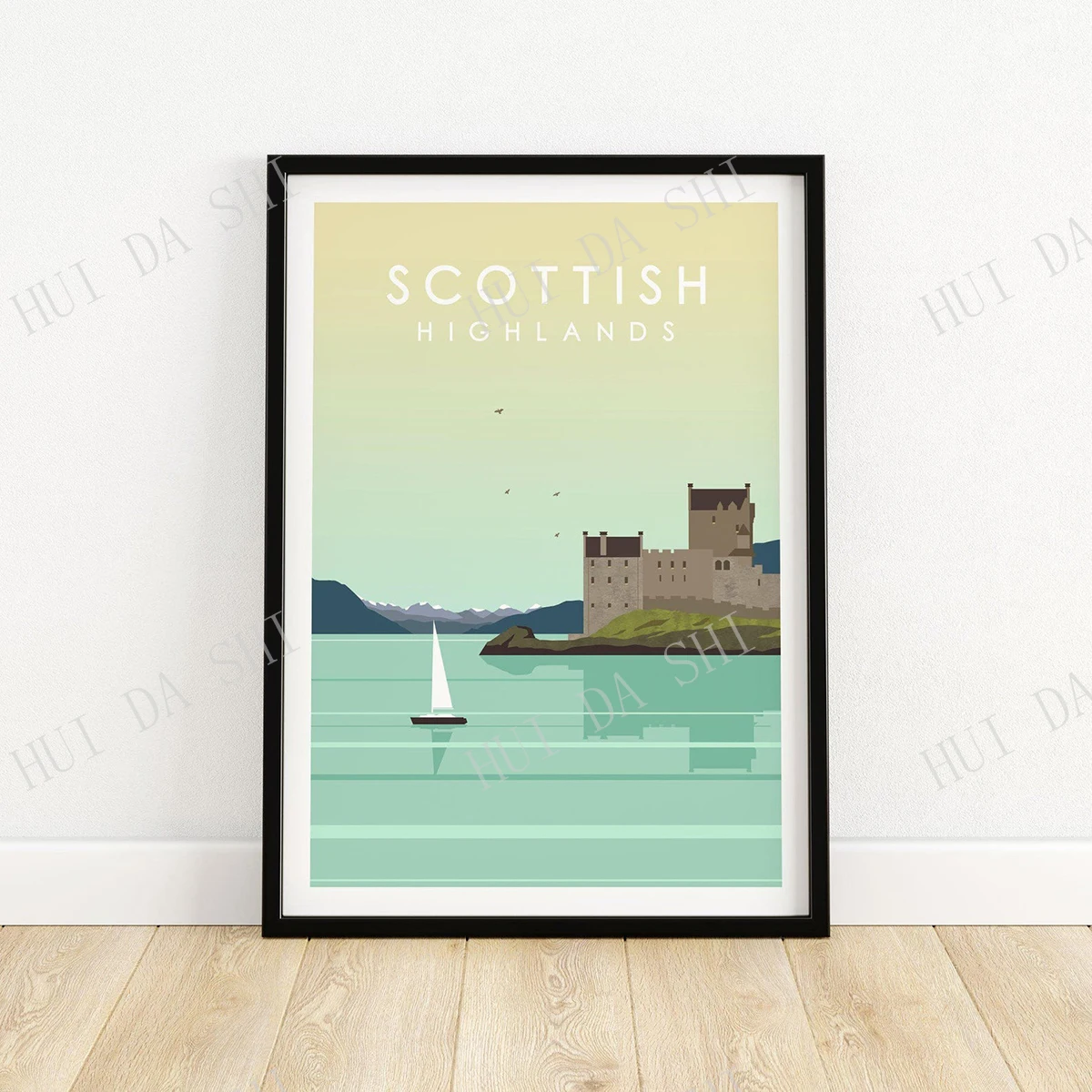 

Scottish Highlands Print | Wall Art Poster | Scotland Travel Poster | Minimalist Artwork | Gift Idea