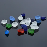 20pcs 10 16mm tumbled matte sand stone for earrings pendant necklace jewelry making sea beach glass beads bulk ornaments