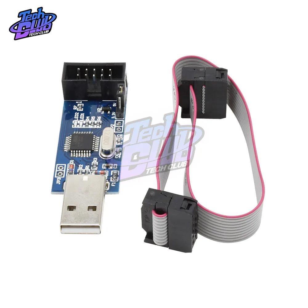 1 шт. 10Pin на 6 Pin плата адаптера + USBASP USBISP AVR программатор USB ATMEGA8 ATMEGA128 ATtiny/CAN/PWM модуль
