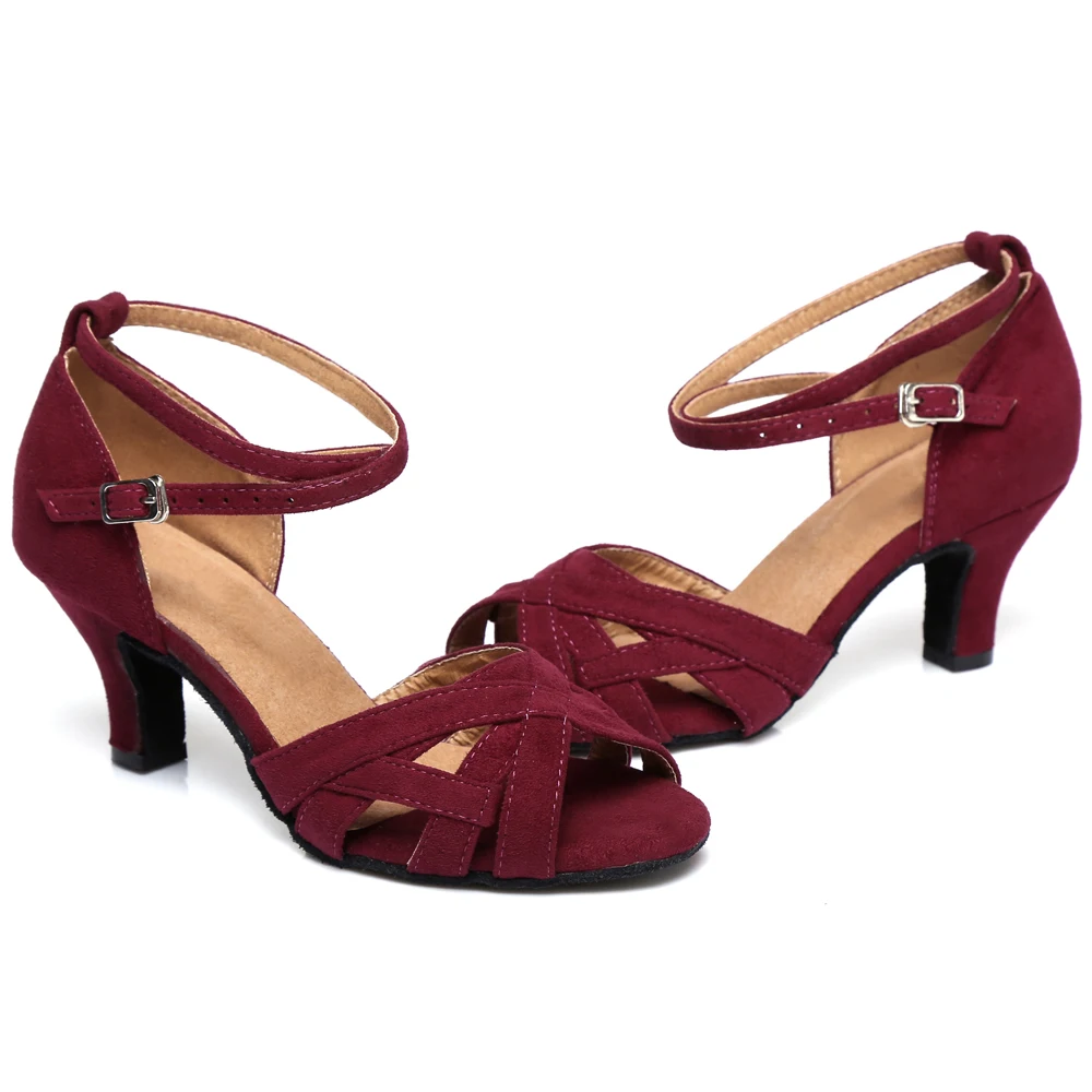 Ballroom Girls Dance-Shoes Women Latin Dance Shoes Ladies Ballroom Modern Tango Jazz Dancing Shoes Heeled Salsa Sandals Indoor