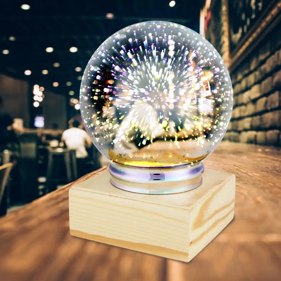 Ночник светодиодный свет 3D Starburst ночник стеклянный настольный светильник