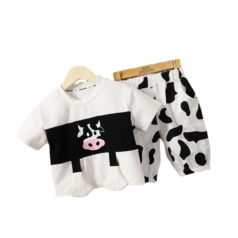 

2021 New Children Clothes Summer Baby Boys Clothing Girls Cartoon T-Shirt Shorts 2Pcs/Set Toddler Active Costume Kids Tracksuits