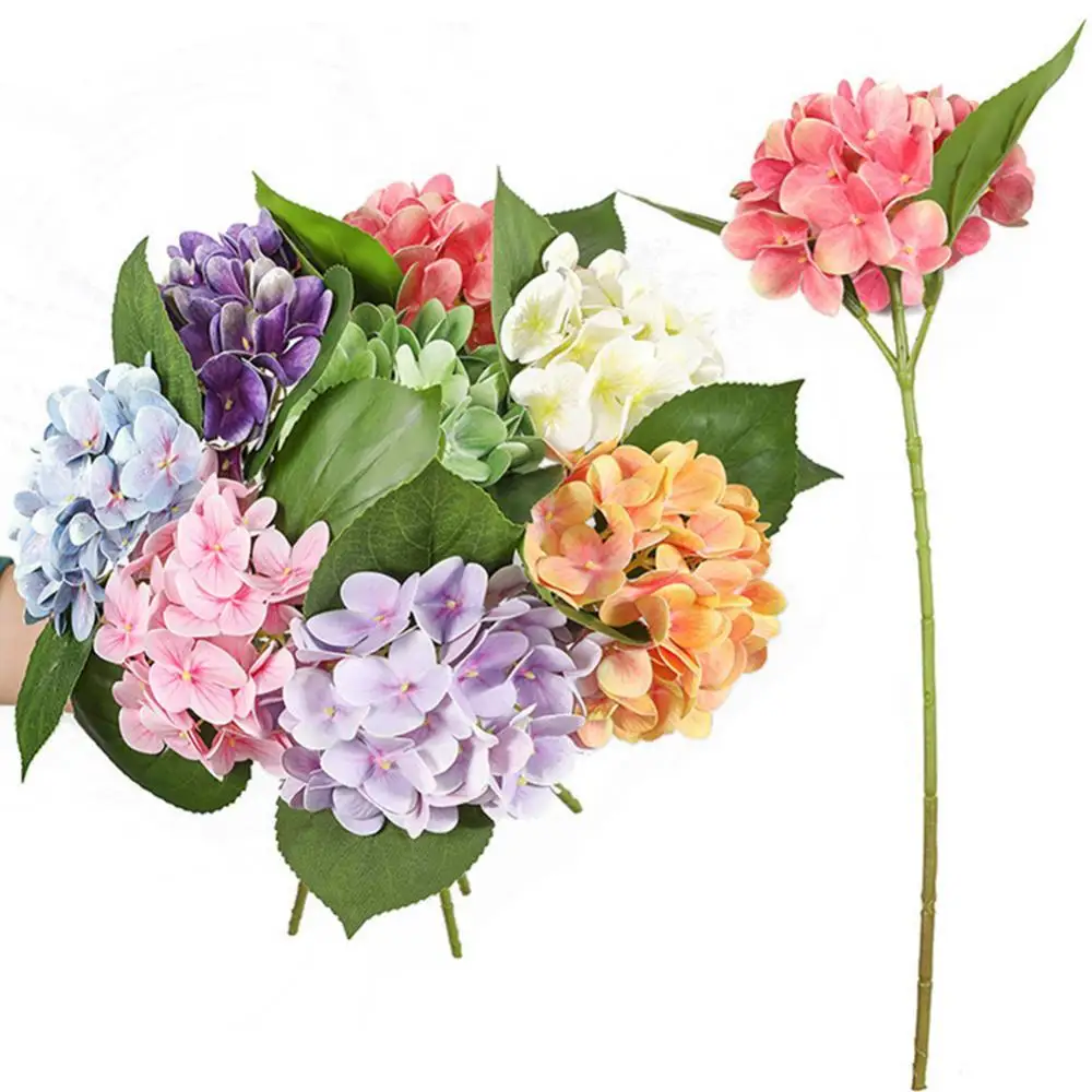 

Hot Sales!! 1Pc 3D Realistic Artificial Flower Cloth Hydrangea DIY Wedding Desktop Ornament