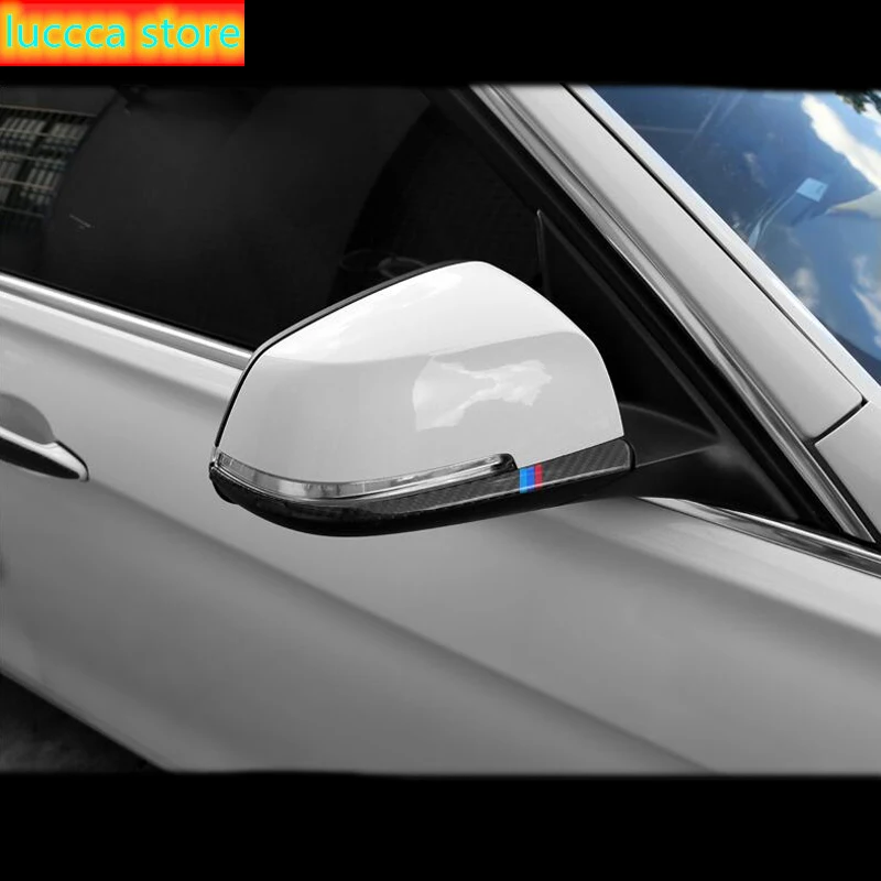 

Carbon Fiber Car Styling Rearview Mirrors Cover Trim Strips Sticker For BMW 1 2 3 4 Series X1 F20 F30 F31 F34 E84 Accessories