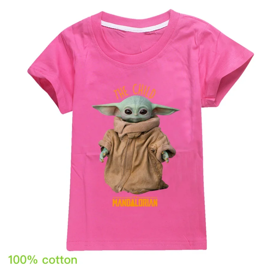 Звездные войны модные комплекты с принтом из мультфильма детская футболка