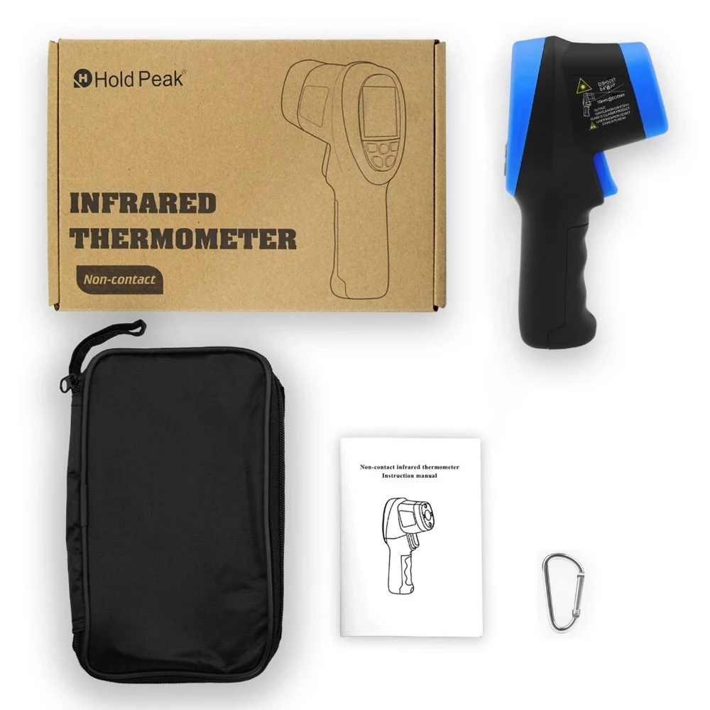 

High temperature Infrared Thermometer handheld gun,-50'C--1800'C,High Temp Tester with Backlit Flashlight,HOLDPEAK, HP-1800