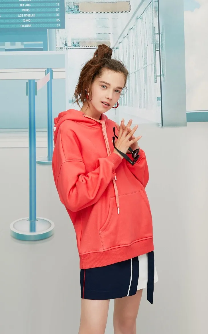 Vero Moda Новые поступления Ins стиль сплошной удобный толстовка с капюшоном | 319433506