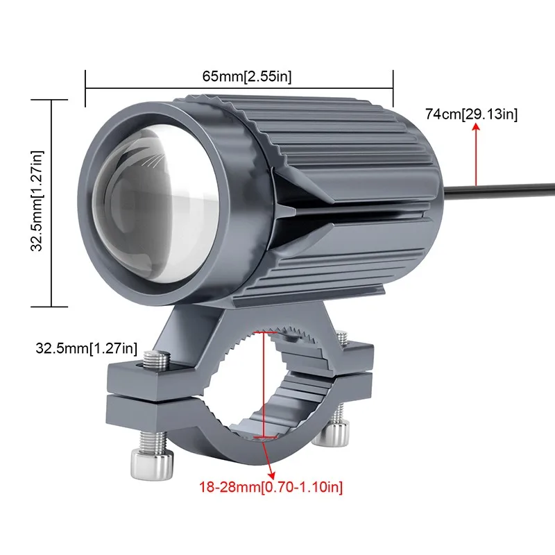 

Newest 1PCS Universal 15W Motorcycle headlights auxiliary lamp led motorbike spotlight accessories 12V Moto spot head lights