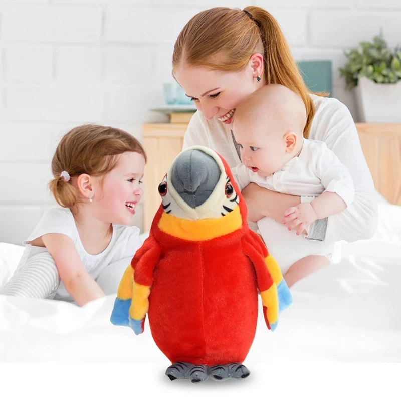 NEW Electric Speak Talking Record Cute Parrot Repeats Waving Wings Plush Simulation Toy Macaw Kid Gift | Игрушки и хобби