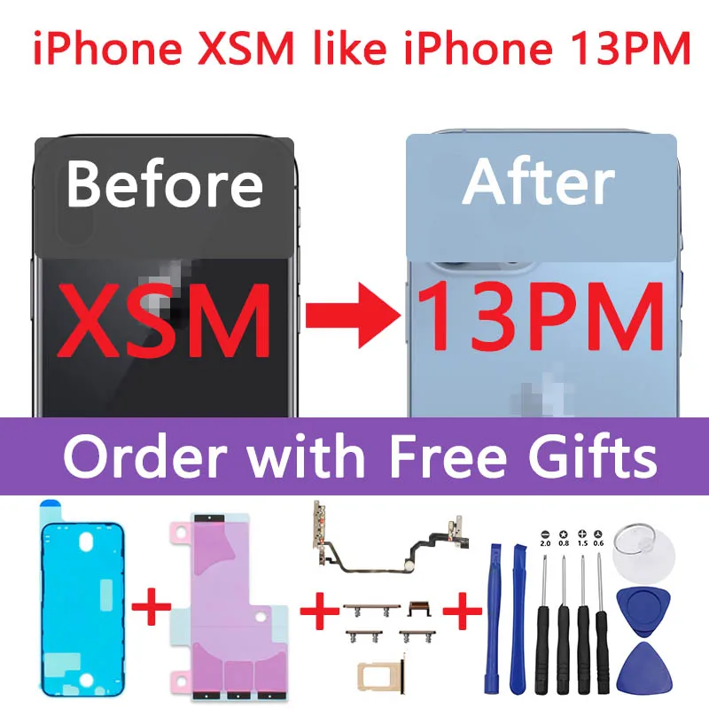 

DIY XS MAX Like 13 pro MAX housing,iphone XS MAX like iphone 13 pro MAX XS MAX like 12 pro ,turn xS MAX into 13 pro MAX