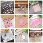 Пластиковый пакет с милыми сердечками, маленькие самоклеящиеся пакеты для посылка, выпечки, торта, бисквита, праздничные принадлежности, 7*7 см, 50100 шт.